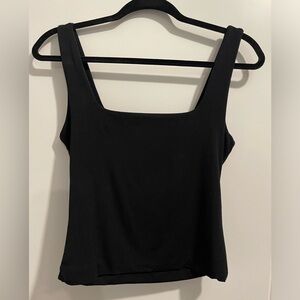 Black Square Neck Women's Top
